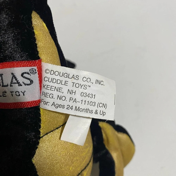 Douglas Cuddle Toys Dragon 9” Black And Gold Shiny Wings Halloween Spooky Season - Picture 8 of 10